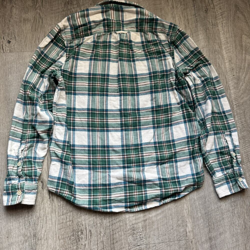 Lucky Brand Men's Green Plaid Flannel Lined Button Down Shirt M Classic American - Picture 2 of 8